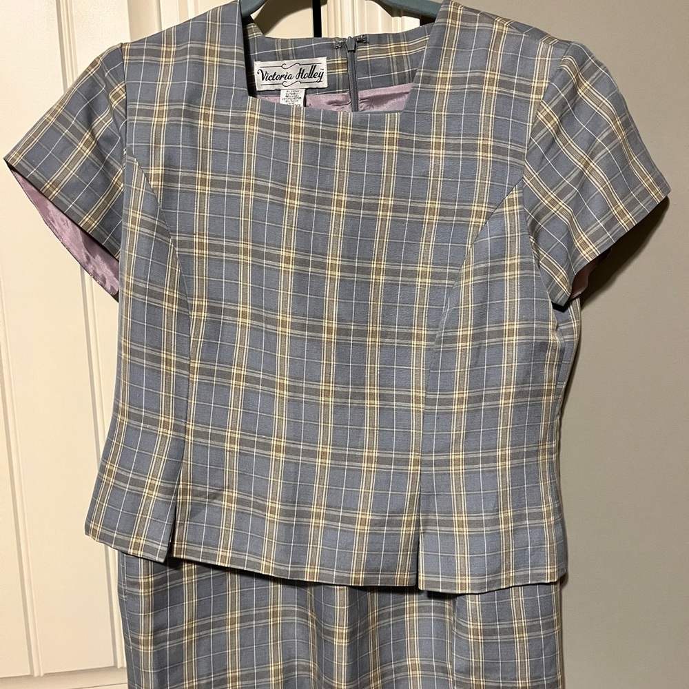 Victoria Holley Plaid Top and Skirt Set 8